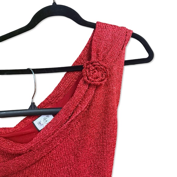 Runaway The Label Silvia Maxi Dress Red knit One-Shoulder gown Revolve NWT L - Picture 5 of 10